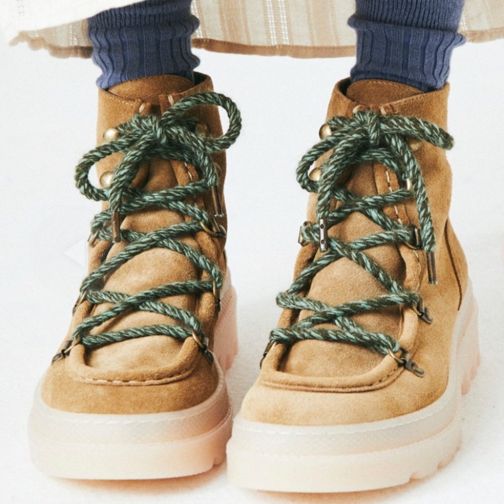 Naguisa Kaus chunky boots - camel